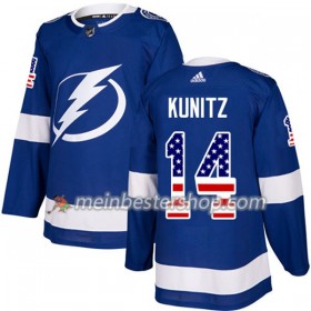Tampa Bay Lightning Chris Kunitz 14 Adidas 2017-2018 Blau USA Flag Fashion Trikot Authentic - Herren